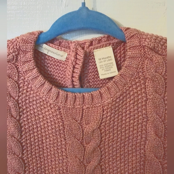 First Impressions Baby Girl's Pink Sweater Size 18M - Picture 3 of 3